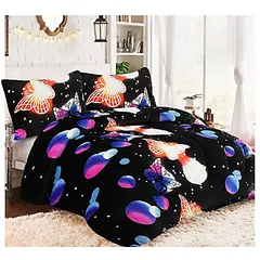 GENERICO - Plumon 1.5 plaza diseño mariposas multicolor Plush con chiporro TF