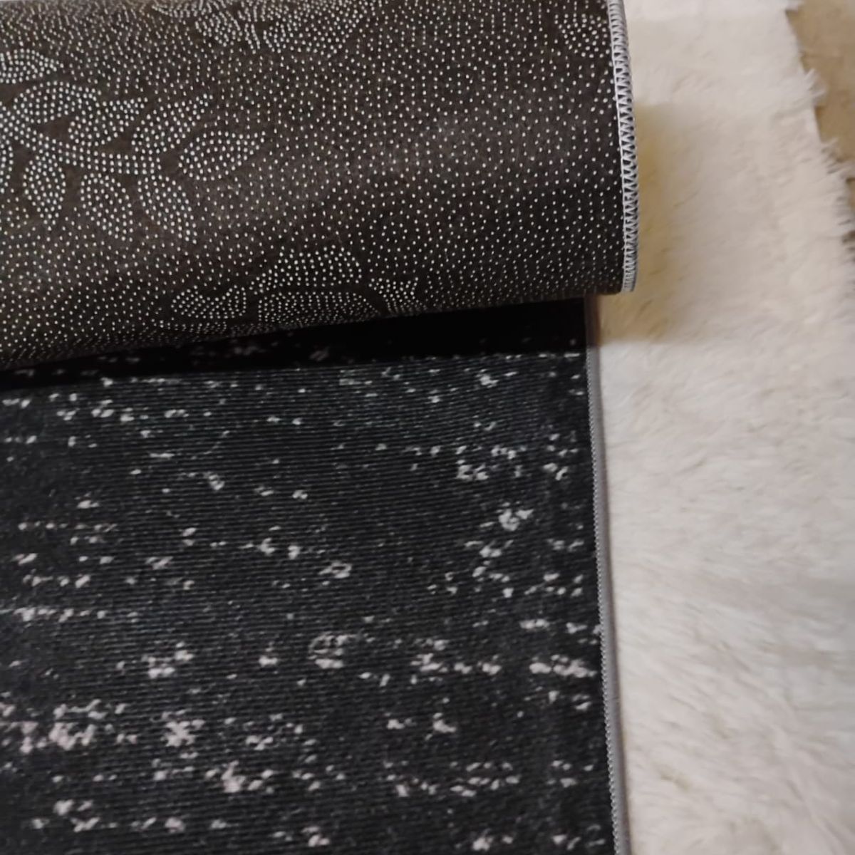 GENERICO - alfombra pequeña 160x200 turquesa cuadro wym