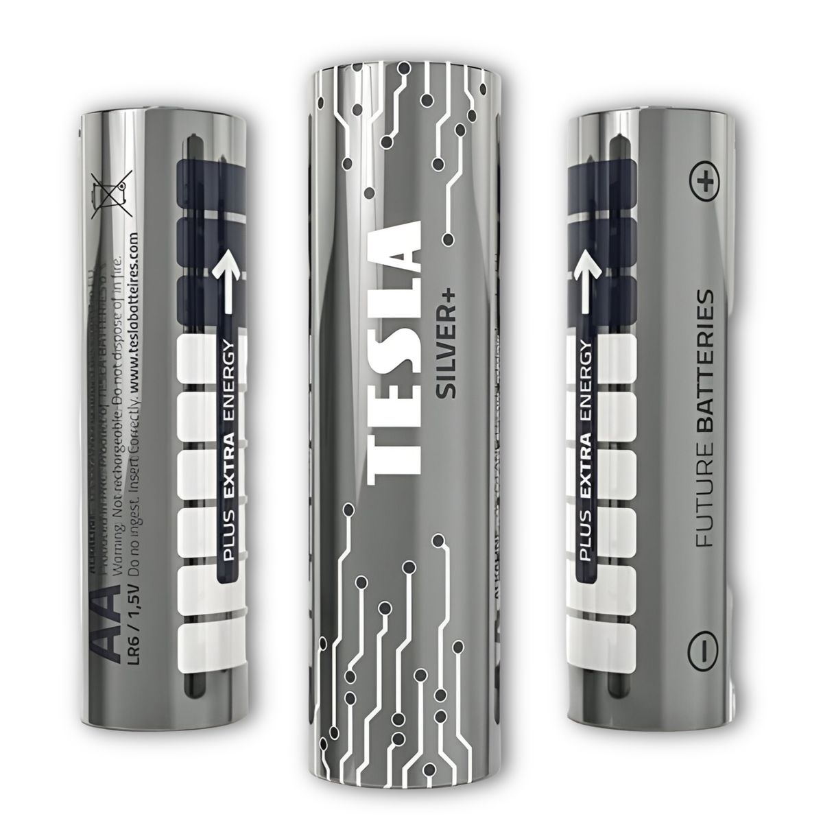 TESLA - Pack 12 Pilas AA Tesla Silver+ Alkaline Plus Extra Energy