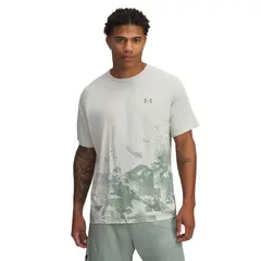 UNDER ARMOUR - Polera Manga Corta Ua Tech Fade Verde Para Hombre UNDER ARMOUR.-