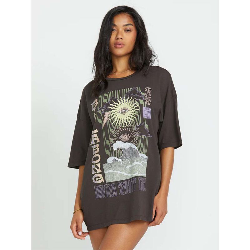 BILLABONG - Polera Mujer Swell Trip Negra Billabong BILLABONG