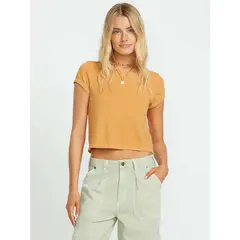 BILLABONG - Polera Manga Corta Mujer Daily Naranja