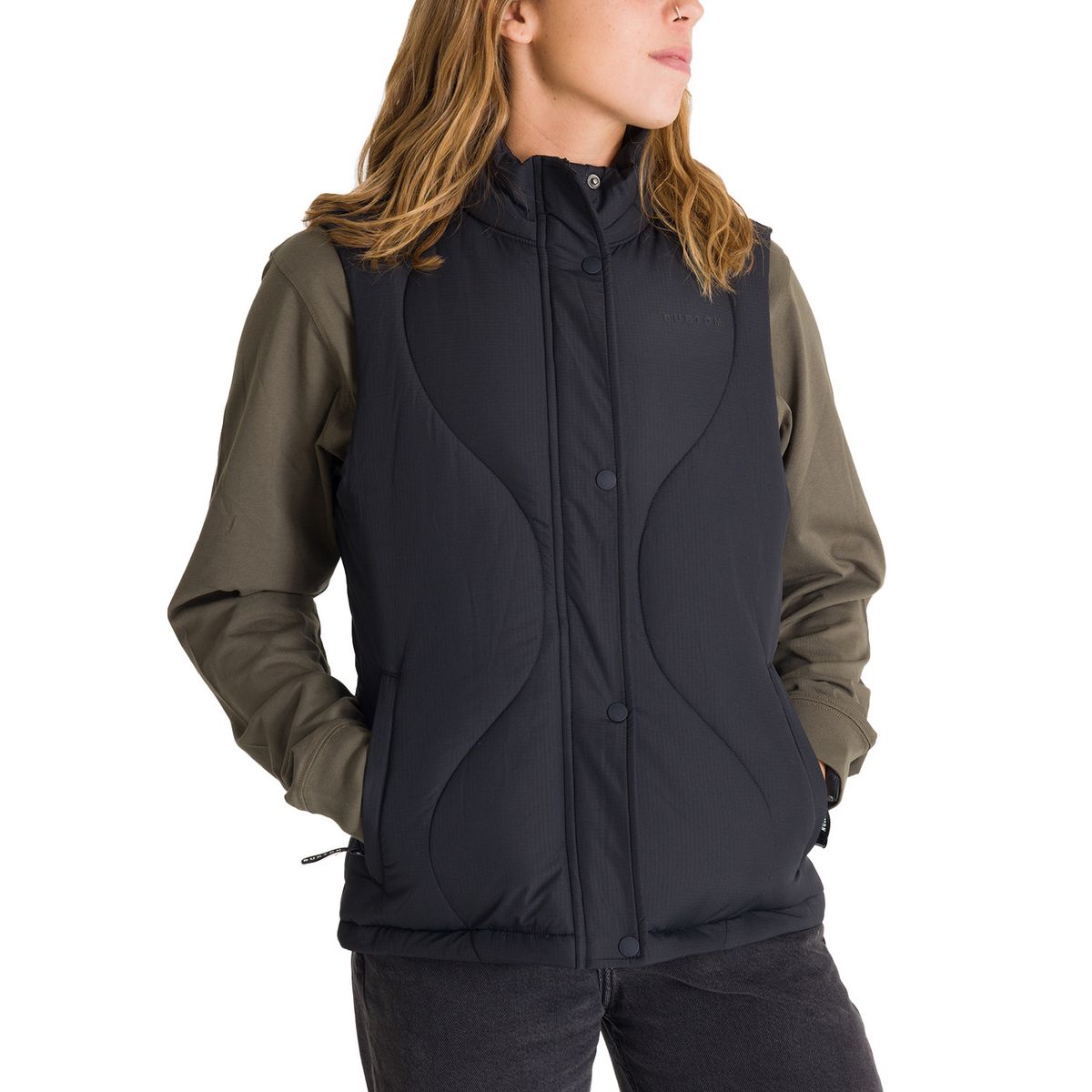 BURTON - Chaqueta Mujer Ripstop Vest Gris BURTON