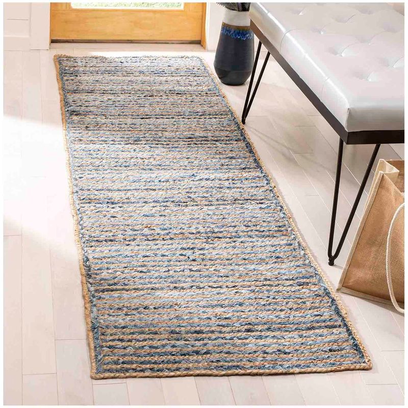 GENERICO - Alfombra de pasillo hecha a mano de yute de tejido 60x180 cm