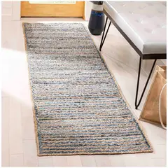 GENERICO - Alfombra de pasillo hecha a mano de yute de tejido 60x180 cm