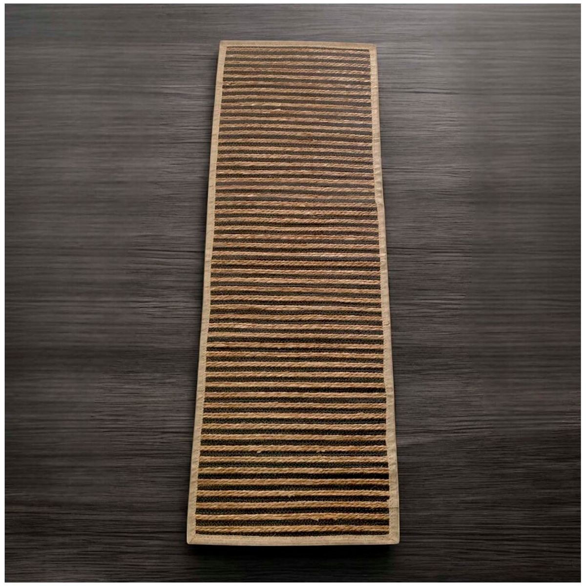 GENERICO - Alfombra de pasillo hecha a mano de yute de tejido 60x180 cm.