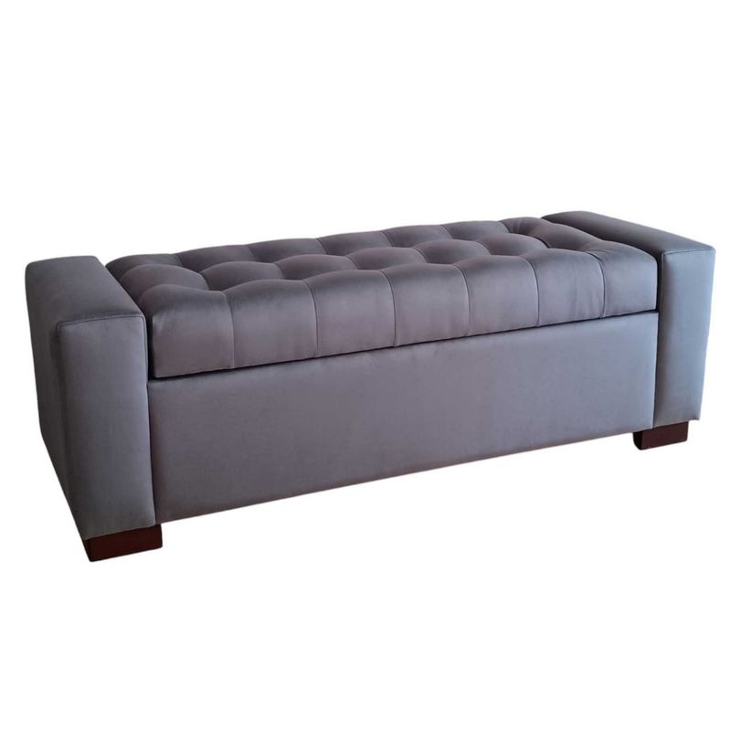 GENERICO - Banqueta Baúl Urban Color Gris Oscuro