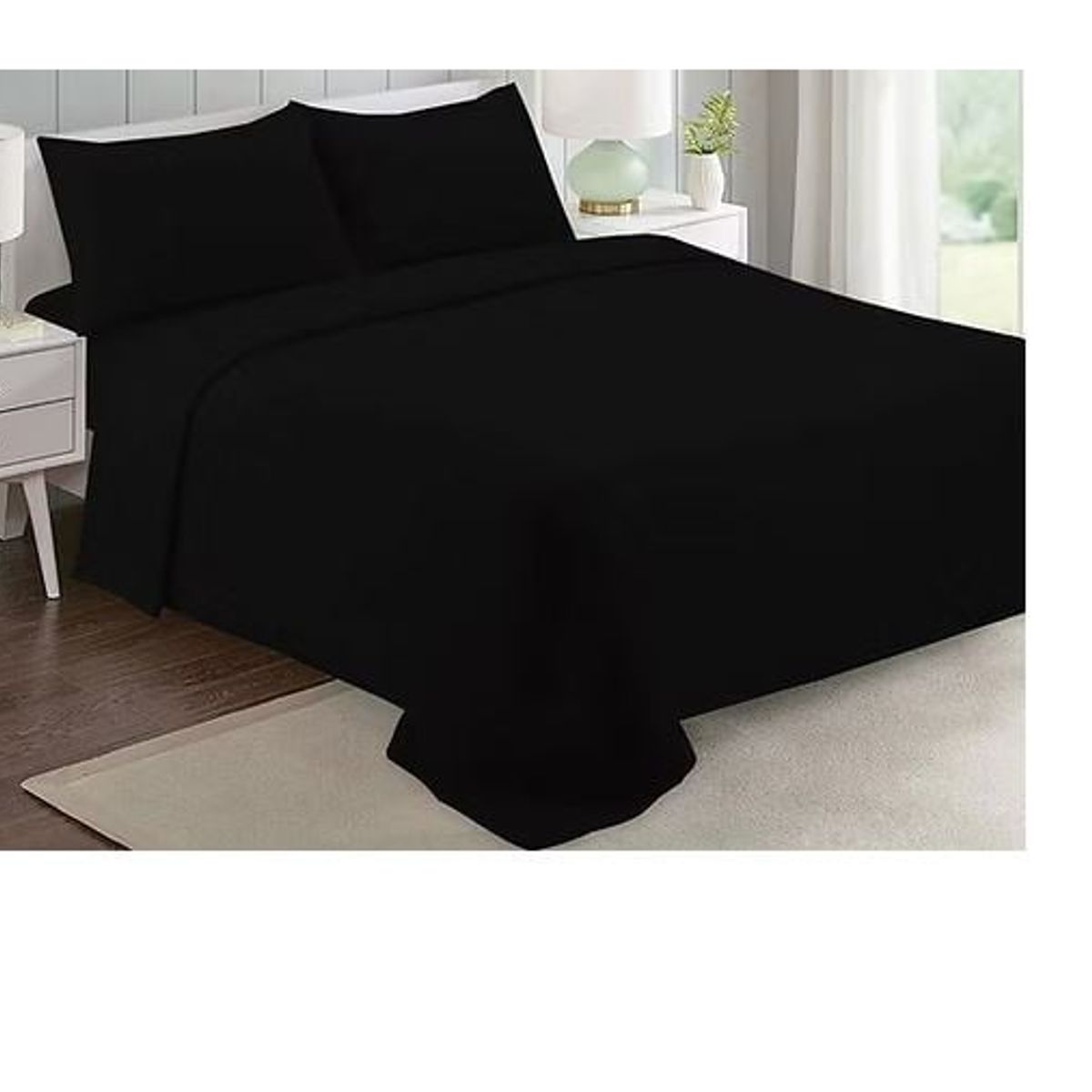GENERICO - Sabana de Polar para Invierno 1,5 plazas Negro