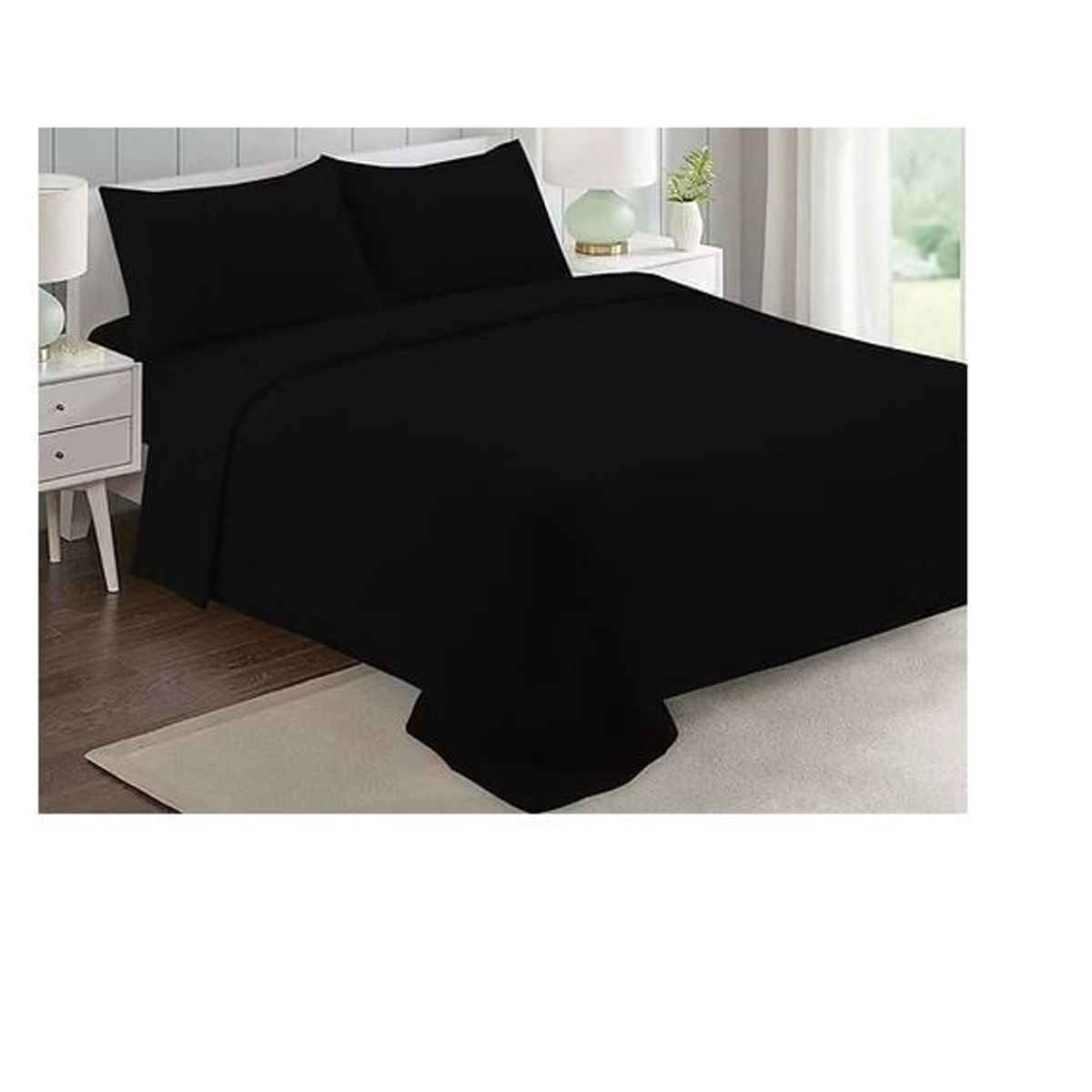 GENERICO - Sabana de Polar para Invierno 1,5 plazas Negro