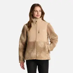 LIPPI - Polar Mujer Glaciar Sherpa-pro Jacket Print Caqui Lippi.