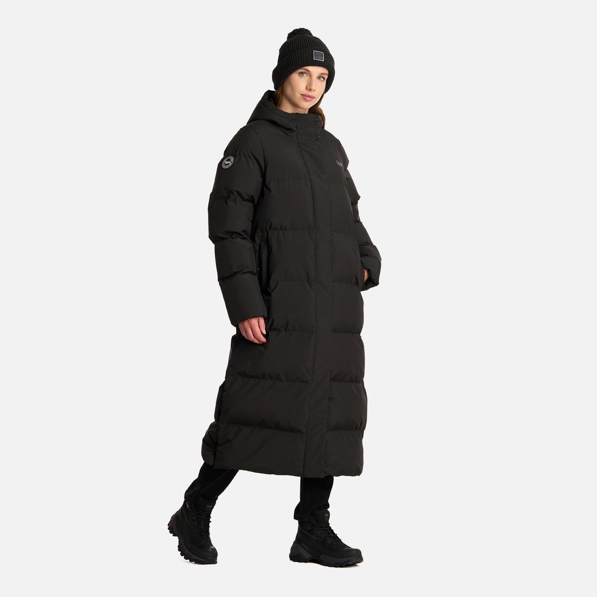 LIPPI - Chaqueta Mujer Long And Warm Steam-Pro Hoody Jacket Negro Lippi