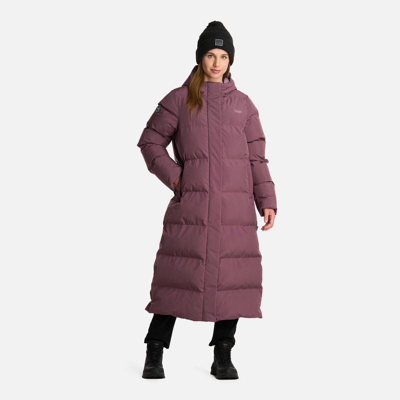 LIPPI - Chaqueta Mujer Long And Warm Steam-Pro Hoody Jacket Morado Lippi.-