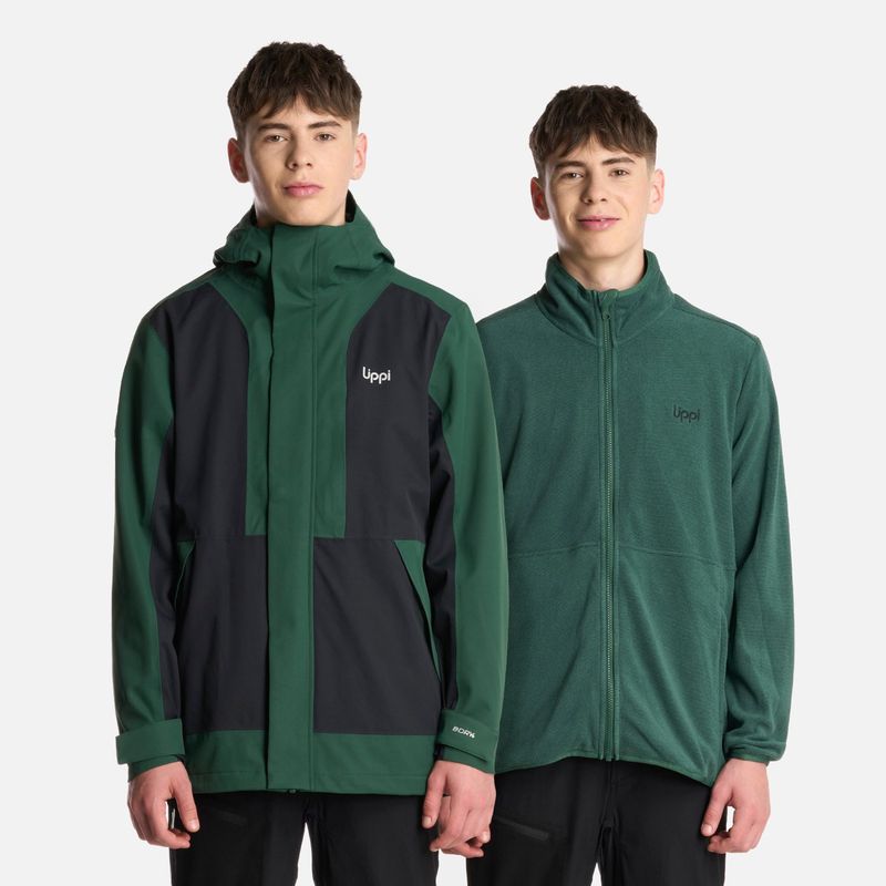 LIPPI - Chaqueta Teen Boy Lake Fusion 3 B-Dry Hoody Jacket Verde Botella Lippi