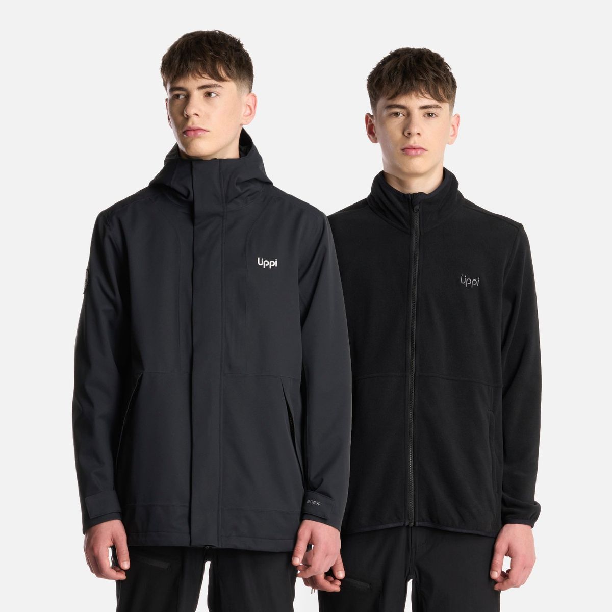 LIPPI - Chaqueta Teen Boy Lake Fusion 3 B-Dry Hoody Jacket Negro Lippi