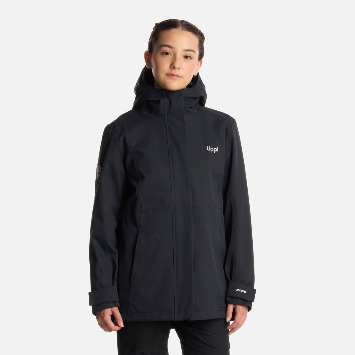 LIPPI - Chaqueta Teen Girl Lake Fusion 3 B-Dry Hoody Jacket Negro Lippi