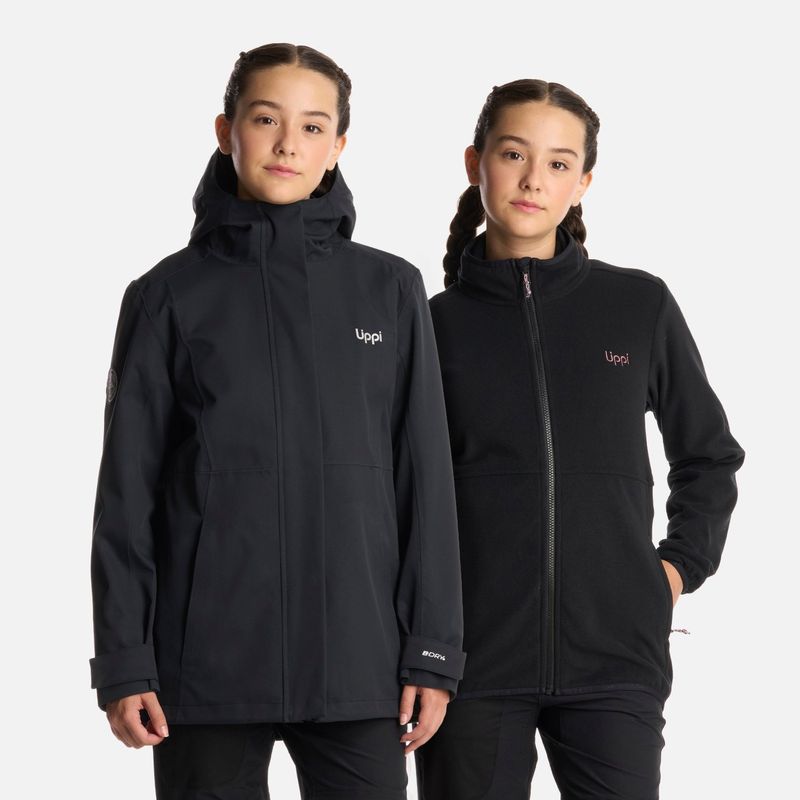 LIPPI - Chaqueta Teen Girl Lake Fusion 3 B-Dry Hoody Jacket Negro Lippi