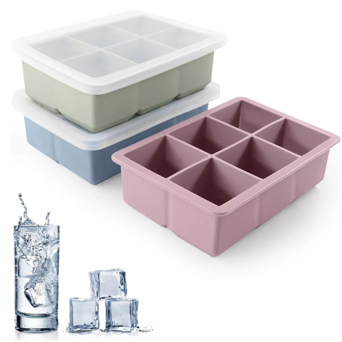 GENERICO - Moldes 6 Espacios Cubo de Hielo XL