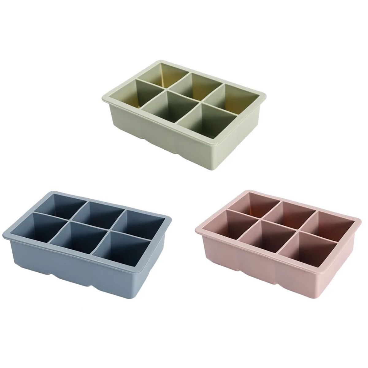 GENERICO - Moldes 6 Espacios Cubo de Hielo XL