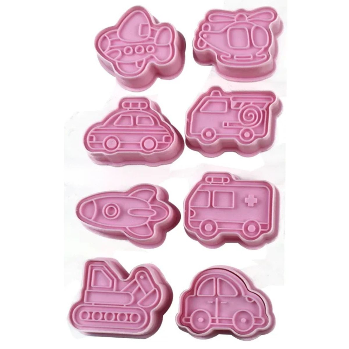 GENERICO - 8 Cortadores Vehiculos Para Galletas