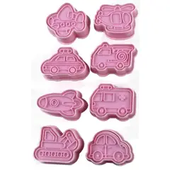 GENERICO - 8 Cortadores Vehiculos Para Galletas