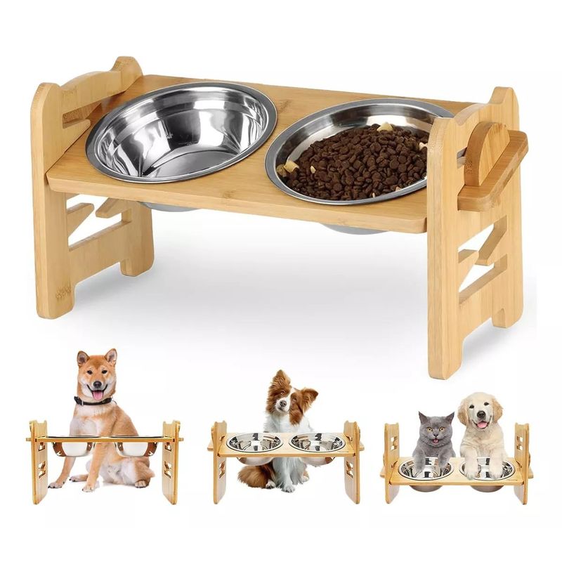 KUANGYE - Platostazones Elevados Ajustables Para Perros Y Gatos