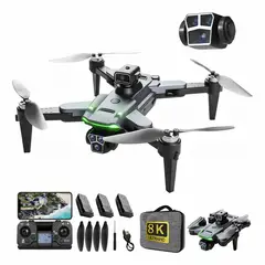 MUNDO MAGIA - Drone 4k Gps Wifi Plegable Con Cámara Doble 3 Baterías