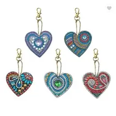 ARTE CONSENTIDO - PINTURA DIAMANTE LLAVERO CORAZON