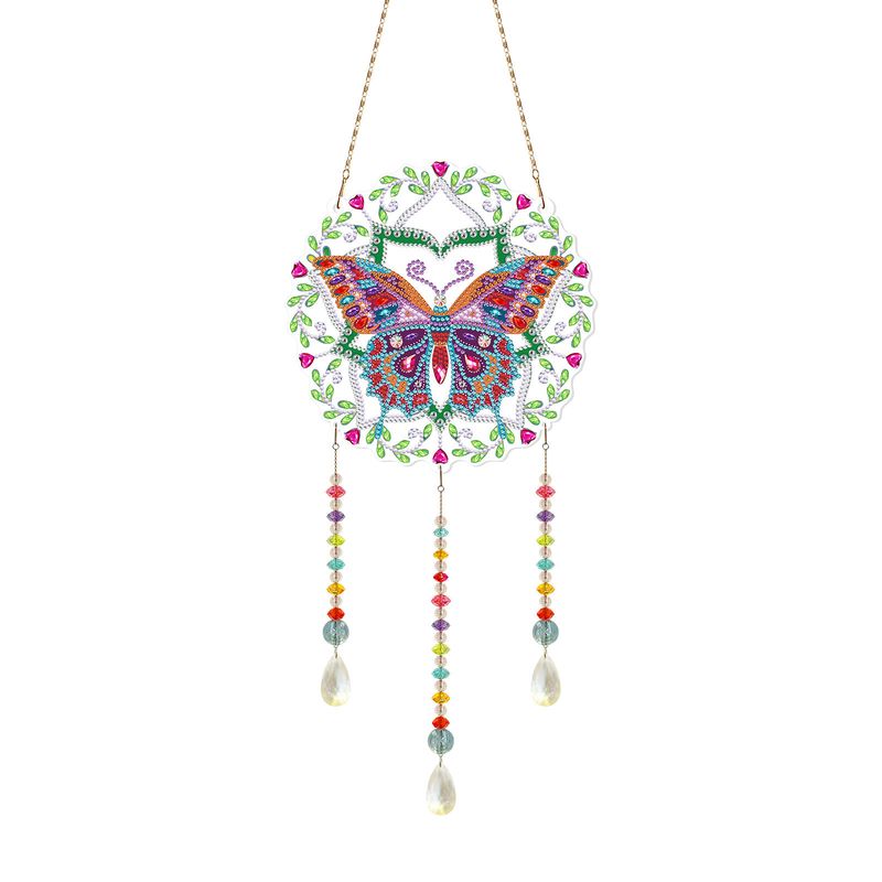ARTE CONSENTIDO - PINTURA DIAMANTE ATRAPA SUEÑOS MARIPOSA