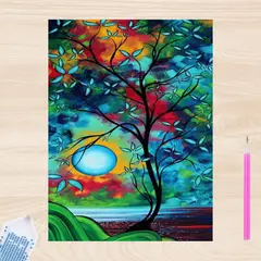 ARTE CONSENTIDO - PINTURA DIAMANTE SIN BASTIDOR DISEÑO PAISAJE MÁGICO