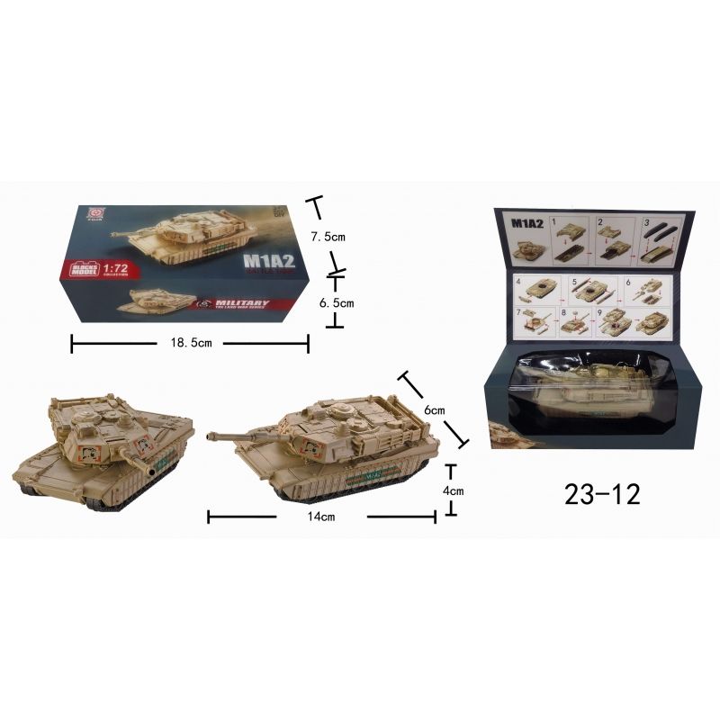 GENERICO - XUJA 23-12 BLOCKS MODEL 1-72 MIA2 TANK