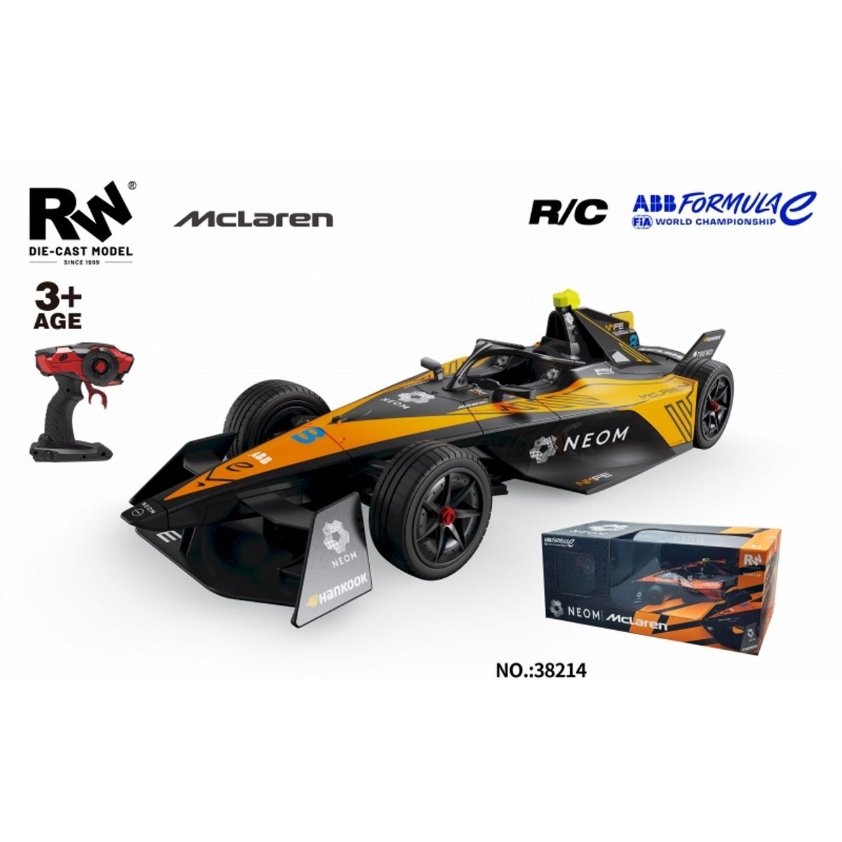 GENERICO - JFY 38214 1-14 R C FORMULA E CAR OFFICAL LICENSED MCLAREN