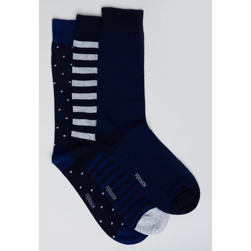 FEROUCH - Tripack Calcetín New York Fr Azul Ferouch
