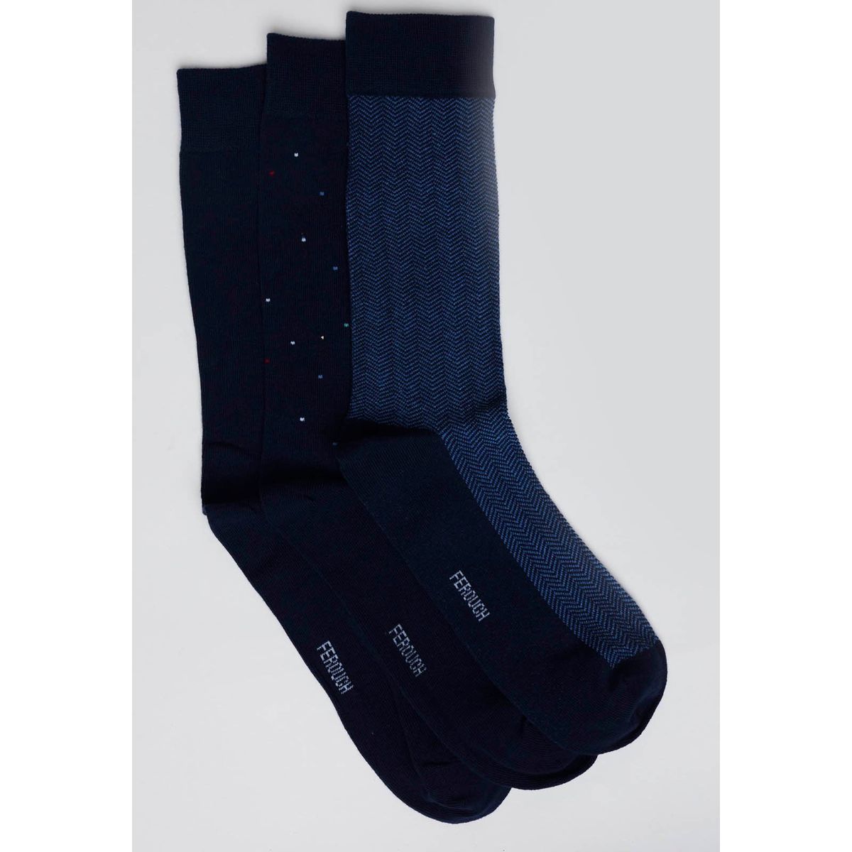 FEROUCH - Tripack Calcetín Kansas Fr Azul Ferouch