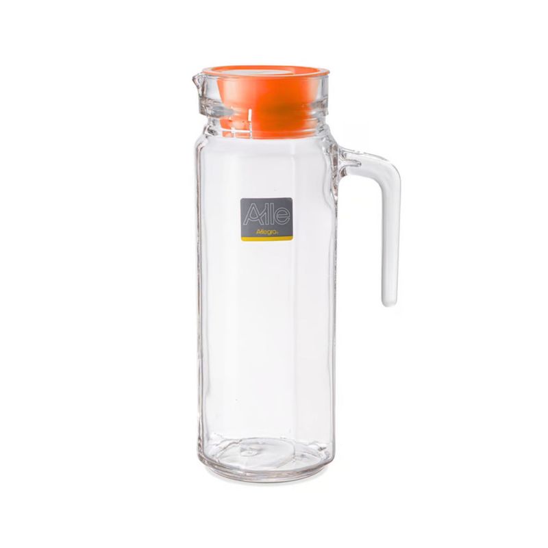 ALLEGRA - Jarra Refrigerador 1100 mL Modelo Rivoli Para Jugos Tapa Naranja
