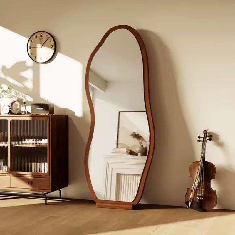 SANTU HOME & DECO - Espejo Irregular Cuerpo Entero Nogal 170x70cm