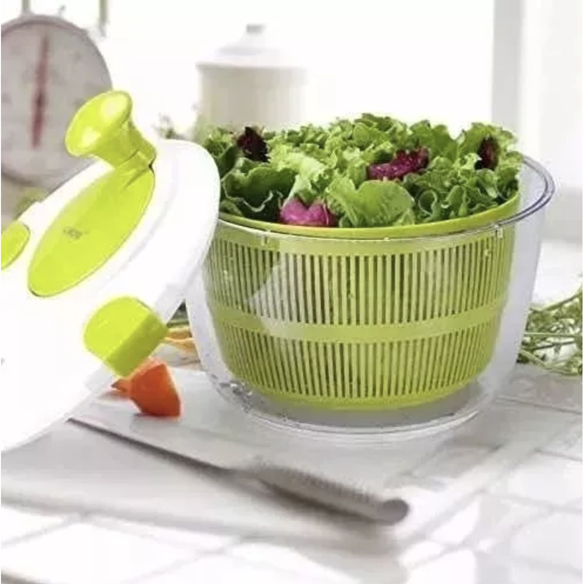 GENERICO - Centrifuga Secador De Lechuga Frutas Salad Spinner Color Verde