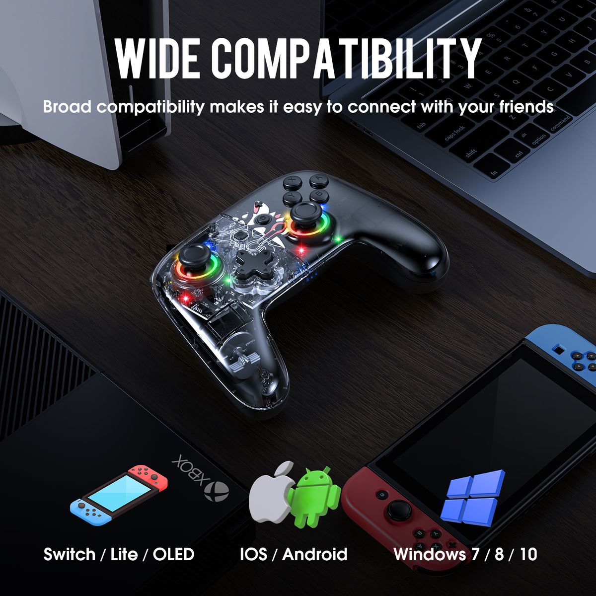 ONIKUMA - Joystick Gamepad Bluetooth Onikuma C6 Comp Android Pc Ns