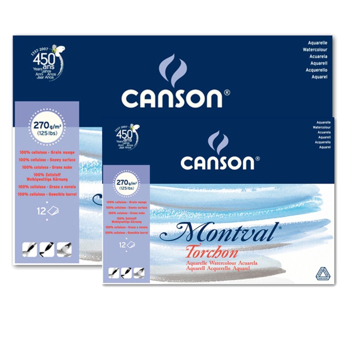 CANSON - Block Montval Acuarela 270gr 29.7X42cm 12hjs. Grueso