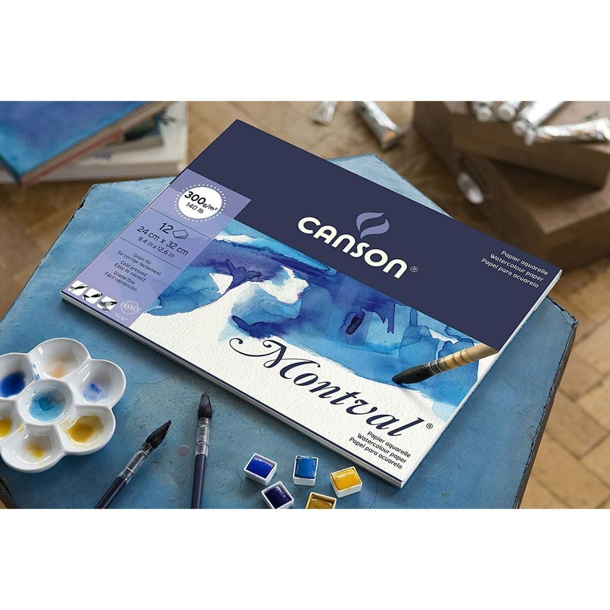 CANSON - Block Montval Acuarela 300gr 29.7X42cm 12hjs Fino