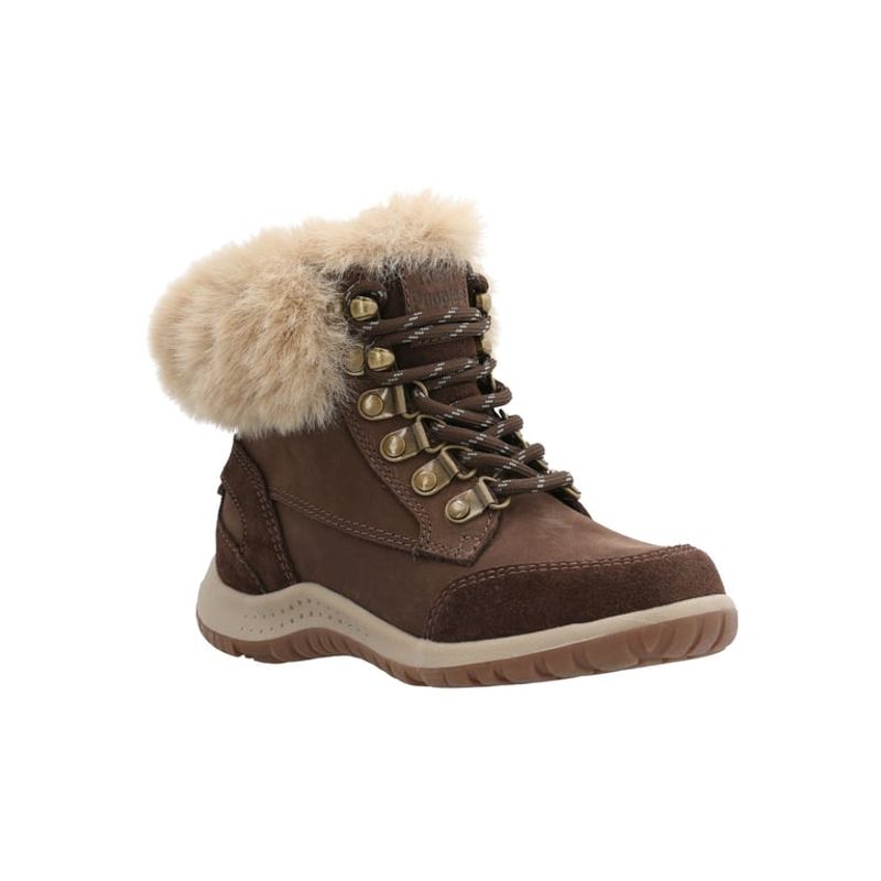 HUSH PUPPIES - Botin Cuero New Ferda-K Niña Café HUSH PUPPIES