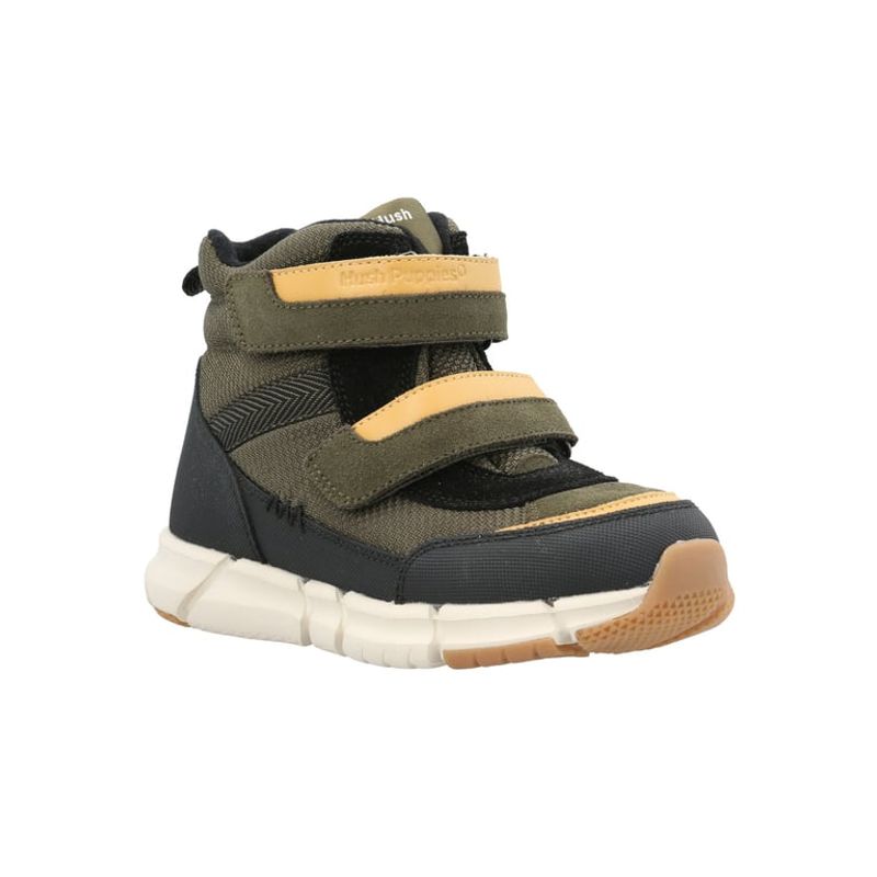 HUSH PUPPIES - Botin Cuero Playmouth Niño Verde HUSH PUPPIES