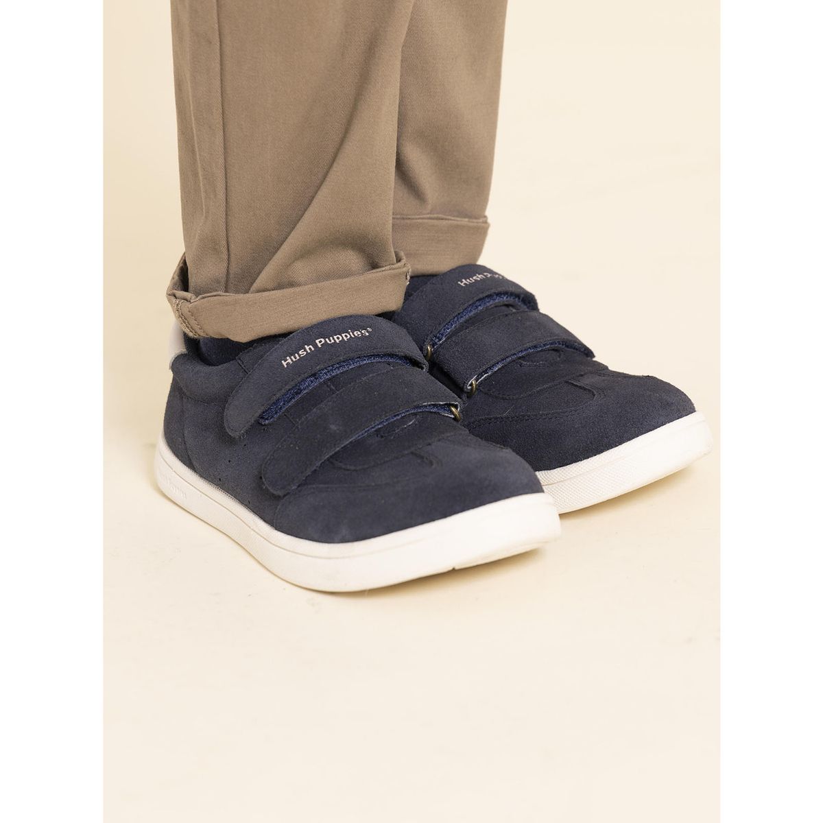 HUSH PUPPIES - Zapatilla Cuero Clara-K Niño Azul HUSH PUPPIES
