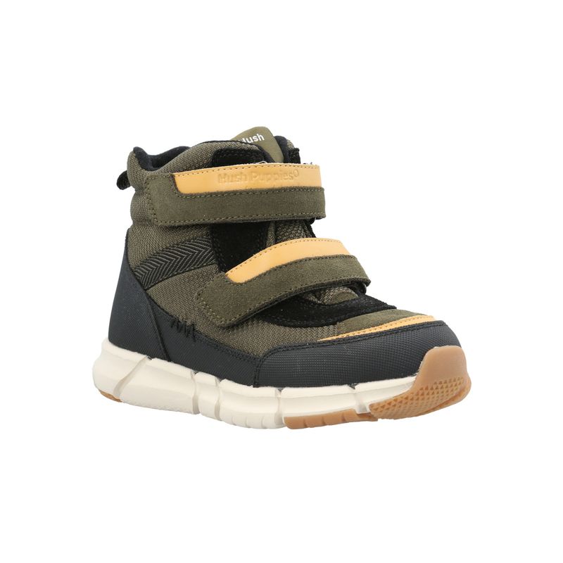 HUSH PUPPIES - Botin Cuero Playmouth Niño Verde HUSH PUPPIES