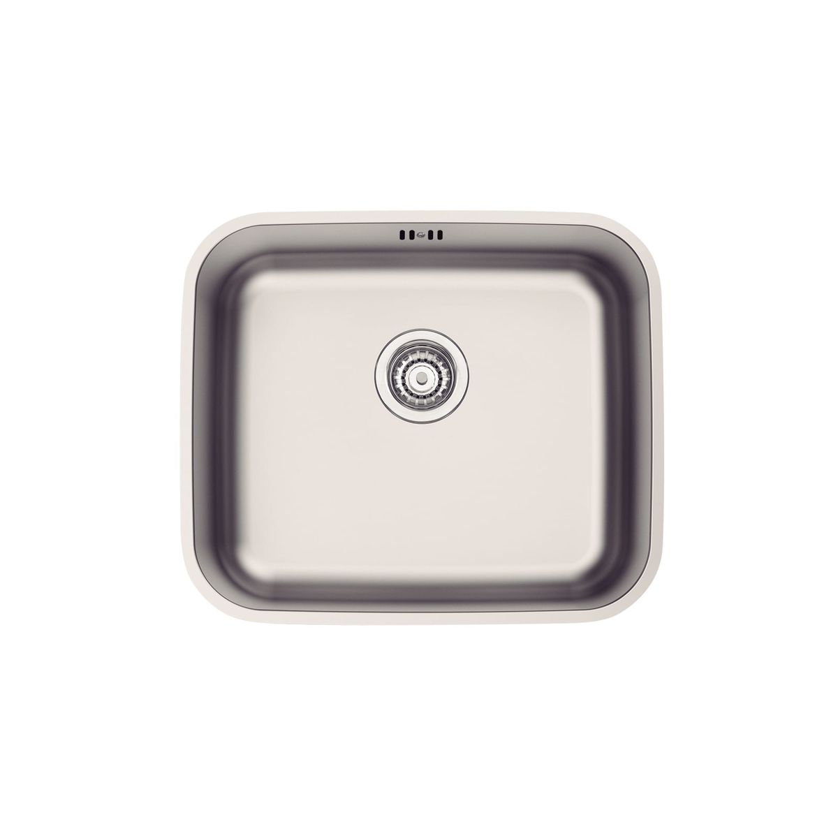 TRAMONTINA - Cubeta Bajo poner Tramontina Dora 40 BL R6 de Acero Inoxidable Cepillado con Válvula con escape 40 x 34 cm