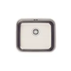 TRAMONTINA - Cubeta Bajo poner Dora 40 BL R6 de Acero Inoxidable Cepillado con Válvula con escape 40 x 34 cm