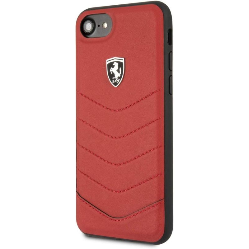 FERRARI - CARCASA FERRARI IPHONE 78 CUERO GENUINO ROJO FERRARI