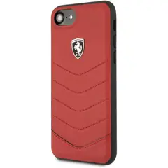 FERRARI - CARCASA IPHONE 78 CUERO GENUINO ROJO