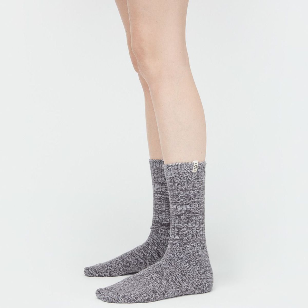 UGG - Calcetín Rib Knit Slouchy Crew Mujer Gris