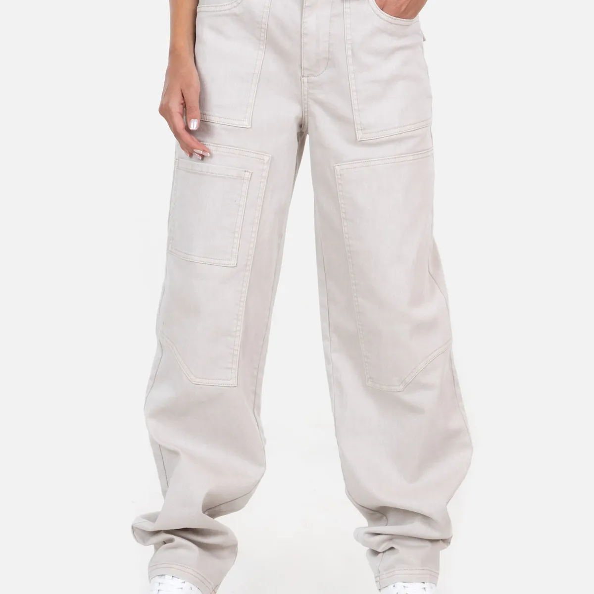 MAUI AND SONS - Jeans Turbo Beige Mujer Maui And Sons - Beige