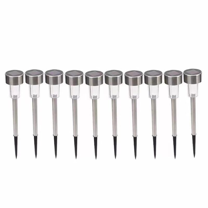 VHEX - Kit 10 Focos Tipo Estacas Solares Exterior Jardin Quincho Pa